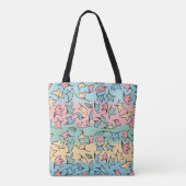 Tote Bag Feuilles pastel colorées (Dos)