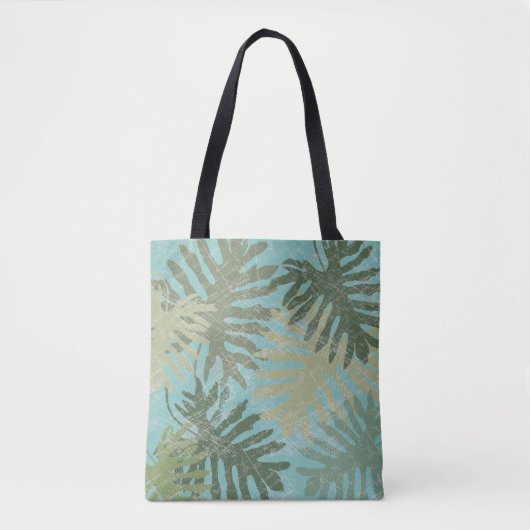 Tote Bag Feuilles tropicaux défraîchis (Devant)