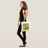 Tote Bag Feuilles Tropicaux En Aquarelle (Devant (modèle))