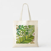 Tote Bag Feuilles Tropicaux En Aquarelle (Dos)