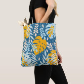 Tote Bag Feuilles tropicaux : Jungle Abstraite (De près)