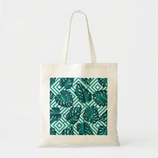 Tote Bag Feuilles tropicaux : Motif Floral sans joint.