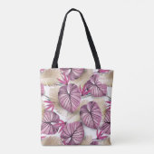 Tote Bag Feuilles tropicaux rose (Dos)