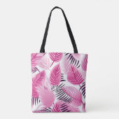 Tote Bag Feuilles tropicaux roses (Dos)