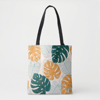 Tote Bag Feuilles tropicaux : Sceau Vintage de la Jungle