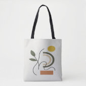 Tote Bag Feuilles Vertes Abstrait (Devant)