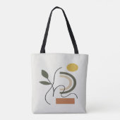 Tote Bag Feuilles Vertes Abstrait (Dos)
