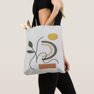 Tote Bag Feuilles Vertes Abstrait