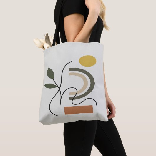 Tote Bag Feuilles Vertes Abstrait (De près)