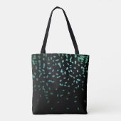 Tote Bag Feuilles verts en noir (Dos)