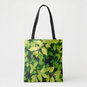 Tote Bag feuilles verts frais ont l'air belle et très natur