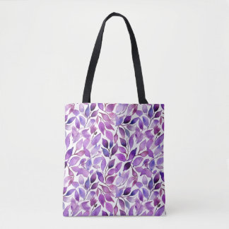 Tote Bag Feuilles violettes