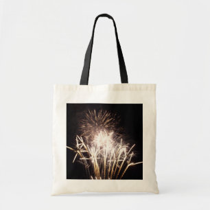 Tote Bag Feux d'artifice blancs et or I Célébration patriot