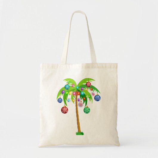 Tote Bag Feux de Noël palmier hawaii plage tropicale x (Devant)