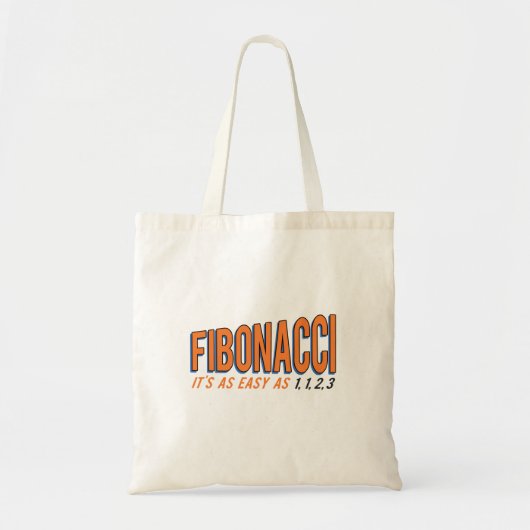 Tote Bag Fibonacci il est aussi facile que 1, 1, 2, 3 (Devant)