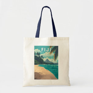 Tote Bag Fidji Illustration Voyage Art Vintage