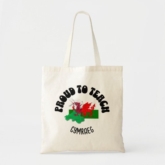 Tote Bag FIER D'ENSEIGNER CYMRAEG Welsh Enseignant (Devant)