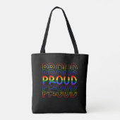 Tote Bag FIER Gay pride LGBT Black (Dos)