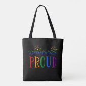 Tote Bag FIER Gay pride LGBT Fireworks noir (Dos)