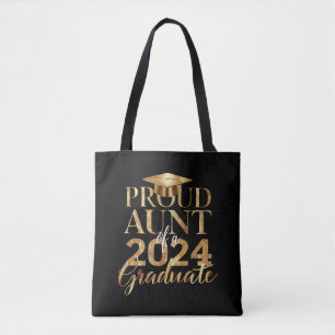 Tote Bag Fier Tante d'une classe de 2024 Diplôme Supérieur