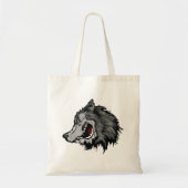 Tote Bag Fierce Wolf Head Bold Wild Animal (Devant)