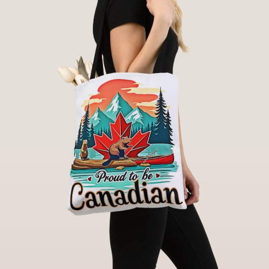 Tote Bag Fière d'être canadienne (De près)