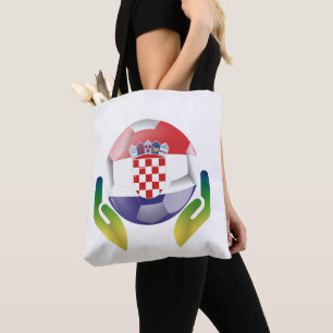 Tote Bag Fière œuvre d'art de football croate