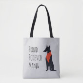 Tote Bag Fière Podenco Mama Podenco noir (Devant)