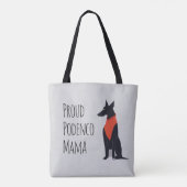 Tote Bag Fière Podenco Mama Podenco noir (Dos)