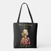 Tote Bag Fière Soeur d'un FireFighter conséquence w (Dos)