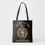 Tote Bag Fière Soeur d'un FireFighter imagination W (Devant)