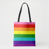 Tote Bag Fierté arc-en-ciel rétro (Devant)