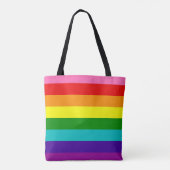 Tote Bag Fierté arc-en-ciel rétro (Dos)