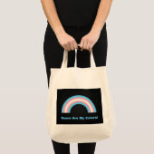 Tote Bag fierté arc-en-ciel transgenre (Devant (produit))