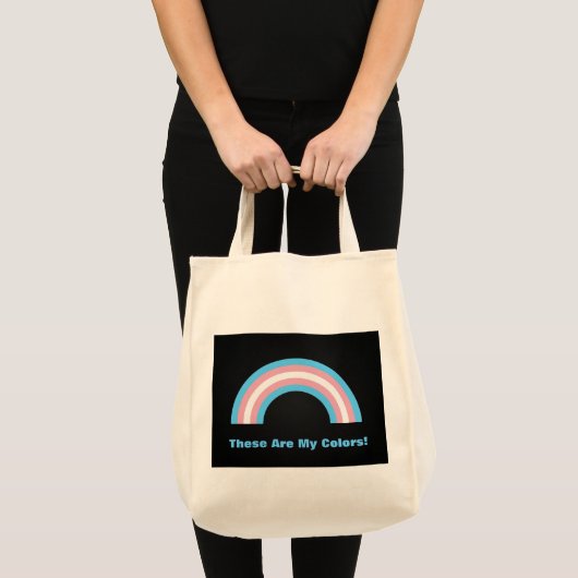 Tote Bag fierté arc-en-ciel transgenre (Devant (produit))