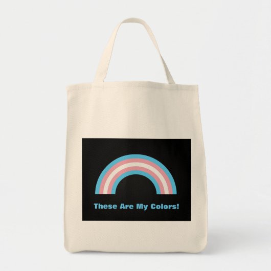 Tote Bag fierté arc-en-ciel transgenre (Devant)