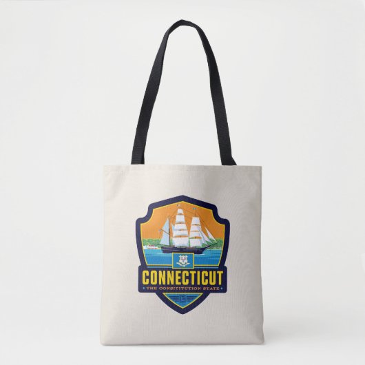 Tote Bag Fierté de l'État | Connecticut (Devant)