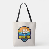 Tote Bag Fierté de l'État | Connecticut (Dos)