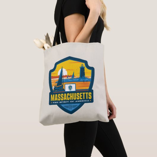 Tote Bag Fierté de l'État | Massachusetts (De près)