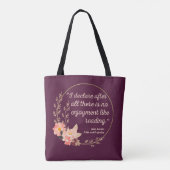 Tote Bag Fierté et préjugé Citation III - Style mignon (Dos)
