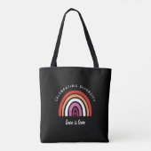 Tote Bag Fierté lesbienne célébrant la diversité L'amour es (Dos)