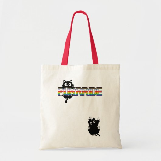 Tote Bag Fierté LGBTQ+ avec des chats (Devant)