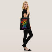 Tote Bag Fierté Paix Respect Unité Et Amour (Sur le modèle)
