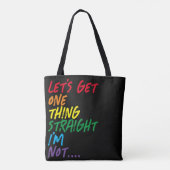 Tote Bag Fierté, une chose juste Je ne suis pas (Dos)