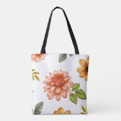 Tote Bag Fiery Dahlia Bloom (Dos)