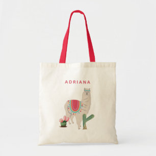 Tote Bag Fiesta Llama et Cactus personnalisés