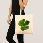Tote Bag Fig arbre Single Green leaf closeuse isolé (Devant (produit))