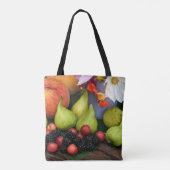 Tote Bag Figes de récolte de fruits Fleurs de mûresTote (Dos)