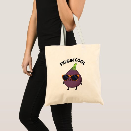 Tote Bag Figgin Cool Funny Fig Aliment Pun (Devant (produit))