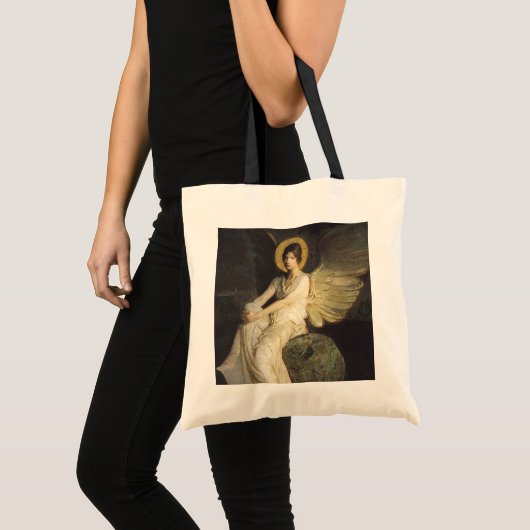 Tote Bag Figure ailée assise sur un rocher par Abbott Thaye (Devant (produit))